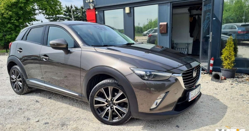 Mazda CX-3 cena 59900 przebieg: 209000, rok produkcji 2016 z Łowicz małe 781